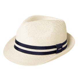 Comhats Summer Fedora Straw Hats for Men Beach Sun Panama Packable Trilby Dress Derby White XX-Large XXL