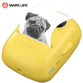 W-Marklife Mini Thermal Label Printer 203dpi USB Interface 58mm Paper ROHS Certified IOS Compatible Portable for Small Businesscolor: Yellow, model number: P50