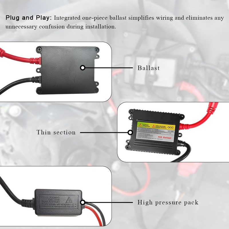 DXNQ 2 PCS DC 12V 55W Xenon HID Ballast, Ultrathin