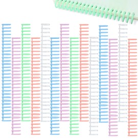 15 PCS Plastic Binding Combs, NEWEST 30 Rings Click Binding Coils, 3/4 Inch Diameter Comb Binding Spines, Assorted Colored 80 Sheets Capacity Binder Combs for Notebooks, Documents