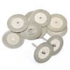 Dophee 10pcs Mini Diamond Coated Cutting Off Discs Wheel with
