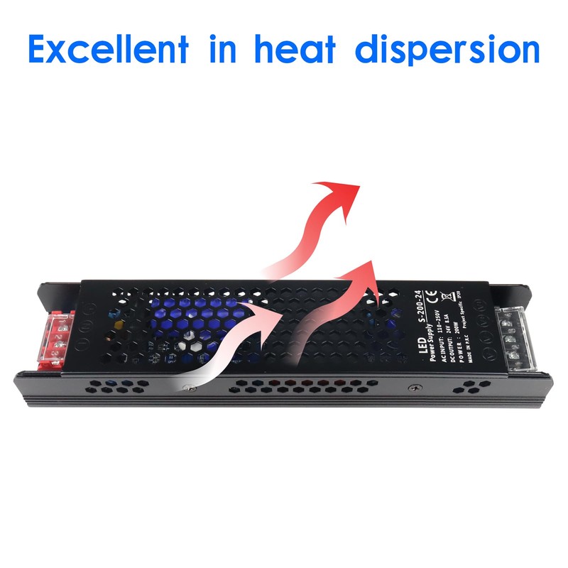 24V 8.5A 200W Universal Regulated Switching Power Supply, 100-250V AC