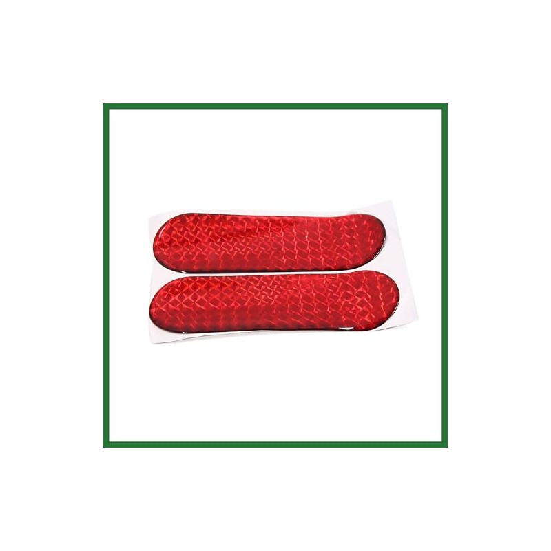 Motoforti 12cmx4cm Car Exterior Reflector Decal Reflective Sticker Red 2pcs