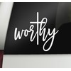 Worthy Decal | Worthy Cross Vinyl Sticker | Christian Religious