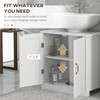 kleankin Pedestal Sink Storage Cabinet, Under Sink Cabinet with 2