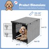 Akinerri Dog Crate Cover with Mesh Window, Double Door Waterproof