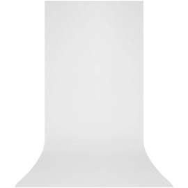 Westcott X-Drop Wrinkle-Resistant 5' x 12' (1.52 x 3.66m) Sweep Backdrop for Headshots, Full-Body Photoshoots & Product Photos - Portable and Travel Friendly (High Key White)