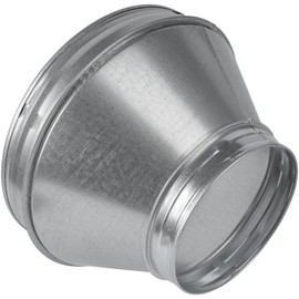 HVAC OV 10" to 6" Inch Round Duct Reducer - Galvanized Steel Pipe Increaser - Coupling for Round Duct Ventilation Systems - Heating & Cooling, HVAC