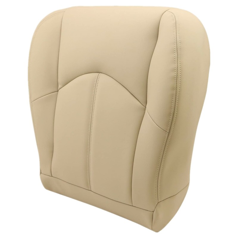 Priprilod Leather Tan Driver Side Bottom Replacement Seat Cover Compatible