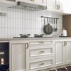 Rergy 10 Pack Adjustable Cabinet Pulls Black and Gold, 3