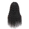 Hxxcoup Human Hair Wig Water Wave Natural Black 13 x