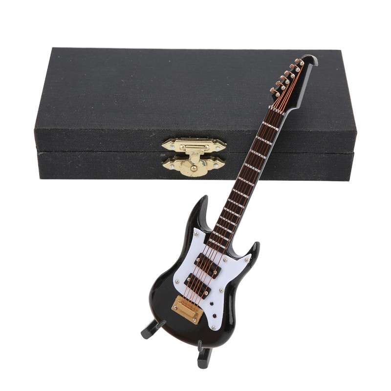 Guitar Model Plastic Material Mini Musical Instrument Desktop Ornament with