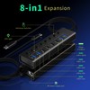 USB C Docking Station 8IN 1 Aluminum Powered USB HUB