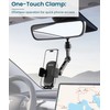 Rear View Mirror Phone Holder, Premium Aluminum Alloy Mount with