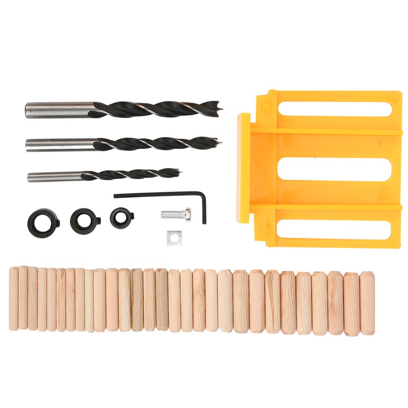 38Pcs/Set Woodworking Straight Drill Hole Locator Carpentry Drilling Guide Hand