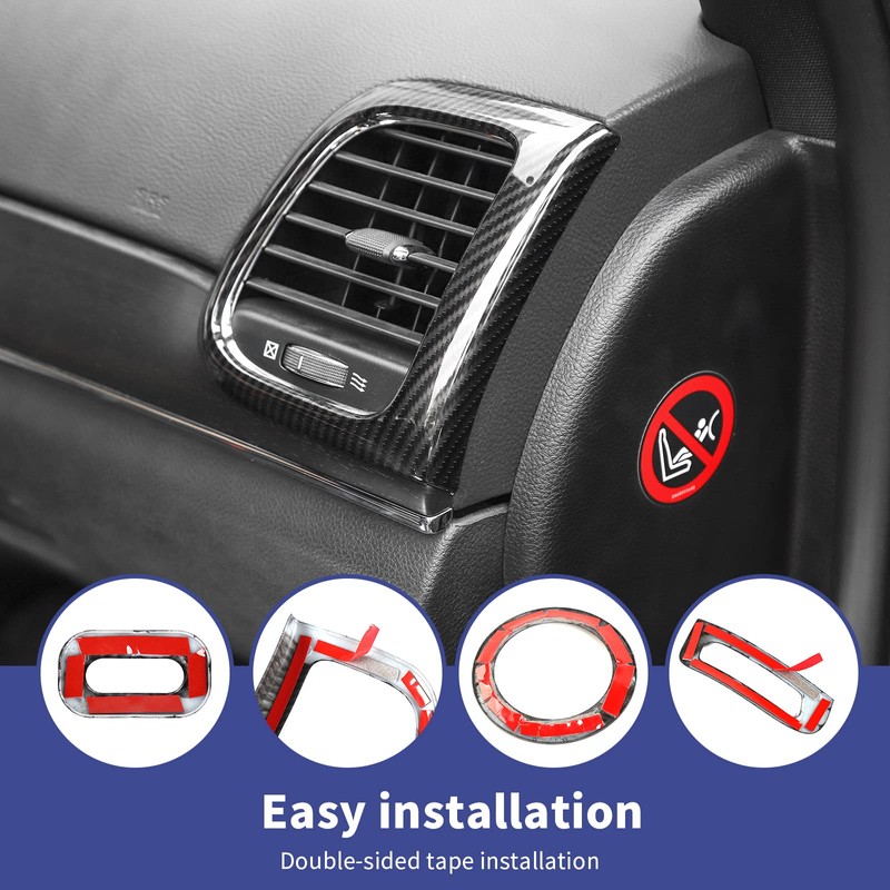SQQP Carbon Fiber 16PCS Full Set Interior Trim Kit Compatible