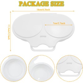 2 PACK White Egg Poacher, 2 Cavity Nonstick Poached Egg Maker With Lid, Double Drain Poached Egg Cups, Egg Poacher Microwave Egg Cooker, Kitchen Cooking Gadgets