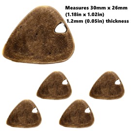 Vubbkdi 6 Pack 1.2mm Copper Tone Metal Guitar Picks – Heavy Gauge Plectrums for Acoustic/Electric Guitars, Ideal for Stage Performance & Daily Practice
