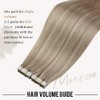 Moresoo Hair Extensions Tape in Blonde Mixed Natural Hair Extensions
