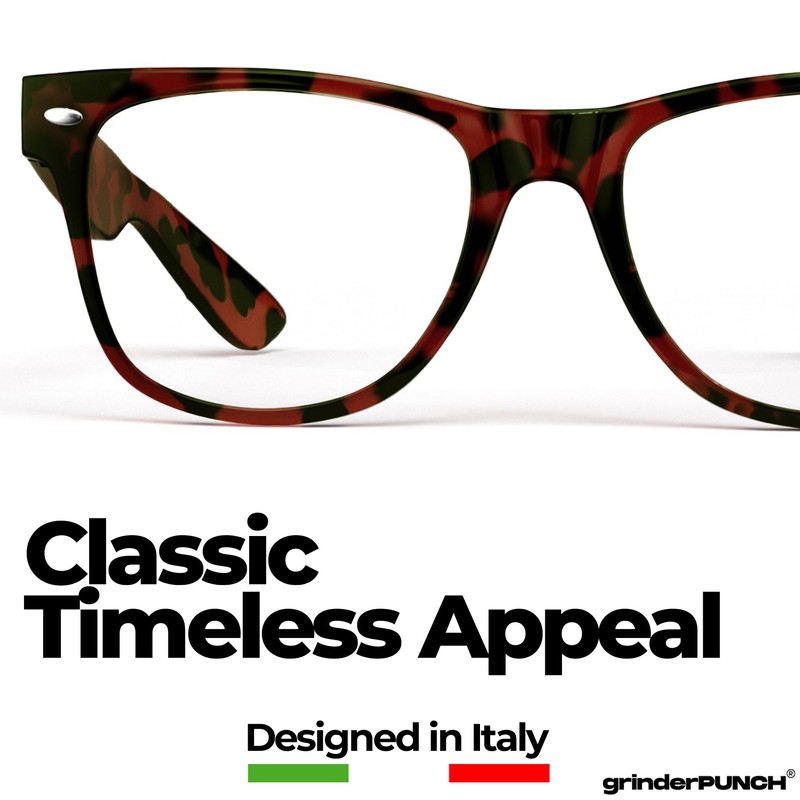 grinderPUNCH 2 Pack High Magnification Reading Glasses Strong Power Readers