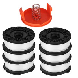 AF-100 Spool, AF-100 Replacement Spool Compatible with GH900 GH600 LST420 String Trimmer AF100 AF-100-3ZP AF-100-BKP, 0.065" String Trimmer Line Replacement (6 Spool + 1 Cap and Spring) by TOPEMAI
