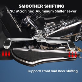 COZYCATS CNC 6061 Aluminum Heel Toe Shift Lever with Shifter Pegs Fit for Harley Touring Road King Electra Glide Street Glide 1988-2024, Trike 2008-2024, FL Softail 1986-2017