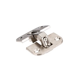 One Pie Cut Corner Hinge - Strong Zinc Die Cast with Nickel Plating - 6-Way Adjustable (3 Dimensional) Hinge