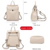 Realer Genuine Leather Backpack / Shoulder Bag For Women, beige