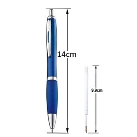Pack of 50 Ergonomic Ballpoint Pens Retractable Ballpoint Pens in Trendy Colours for Business, Catering, Household, School in Economy Set with Free Highlighter Included