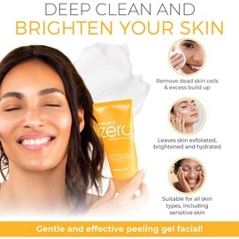 Clean it Zero Brightening Peeling Gel-120ML, Mandarin-C Extract, Hypoallergenic, Vegan, Facial, Hydrating Skincare Facial Treatment