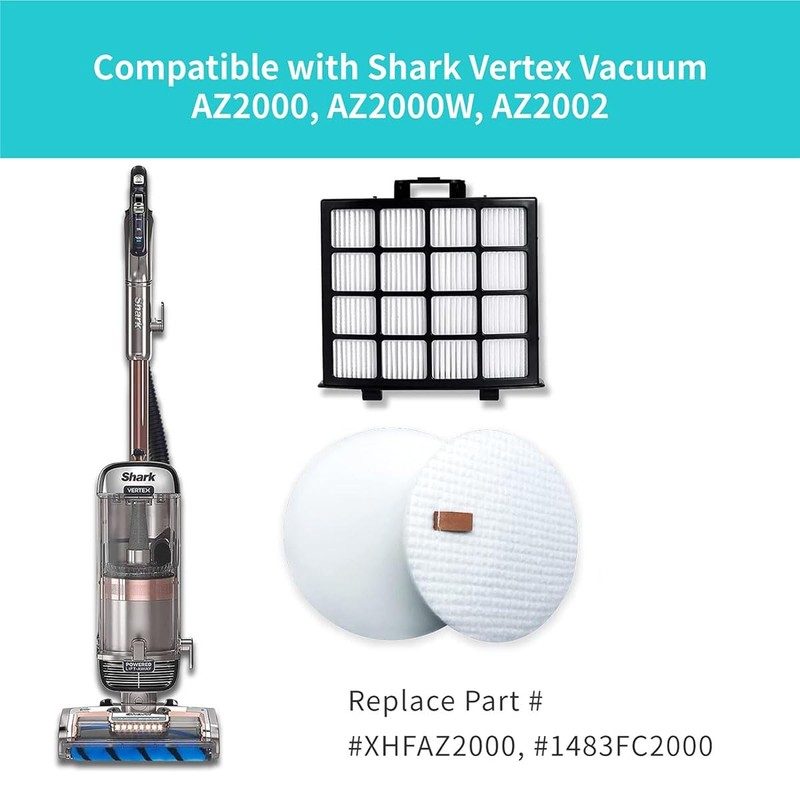 Vacuum Filter Replacement Kit for Shark Vertex DuoClean PowerFin Upright