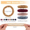 100 Pack Hair Bobbles, Elastic Hair Bands, 4 Styles