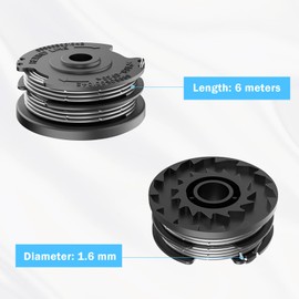 MeYuxg Grass trimmer spool F016800351 thread spool suitable for Bosch grass trimmer ART 30-36 LI ART 30 ART 30+ ART 27 ART 27+ ART 24 ART 24+ replacement thread spool 6 m length diameter 1.6 mm (6