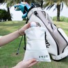 Aliennana Golf Valuables Pouch, Leather Golf Tee Pouch with Drawstring