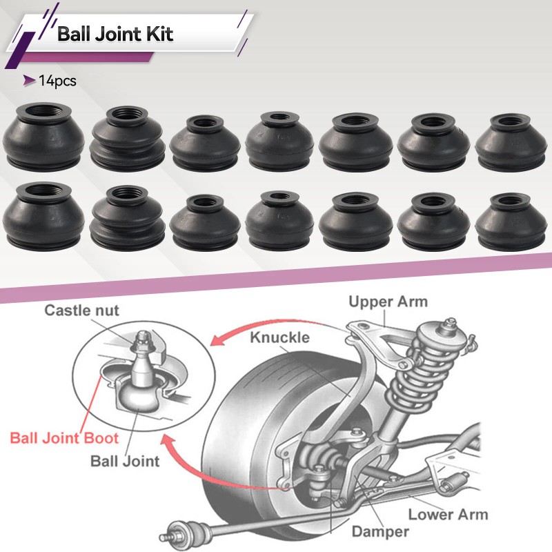 Unbranded 7SizeX2 Ball Joint Boot Dust Cover Tie Rod Linkages