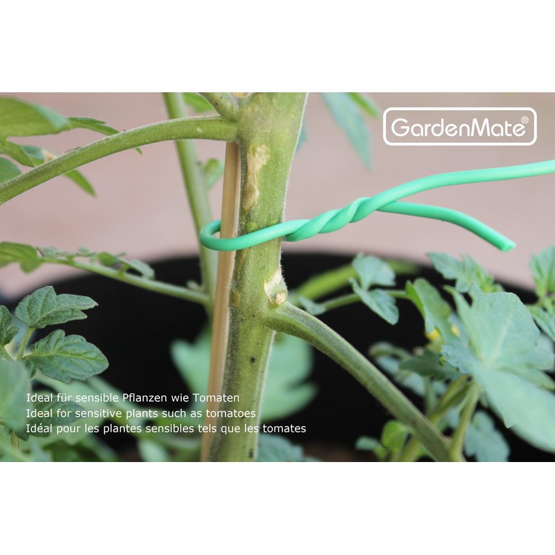 GardenMate Gartendraht 2,5 mm x 10 m mit Gummi ummantelt