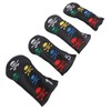 4Pcs Skull Golf Club Head Covers Golf Club Headcovers Colorful