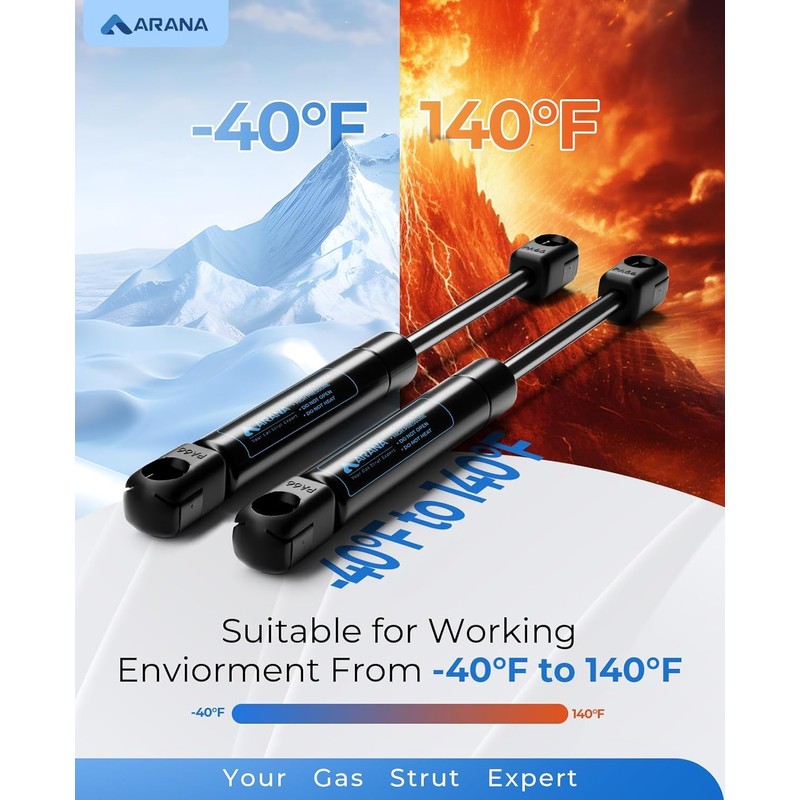 ARANA Gas Struts 10 inch 45lb/200N, 10" Truck Tool Box