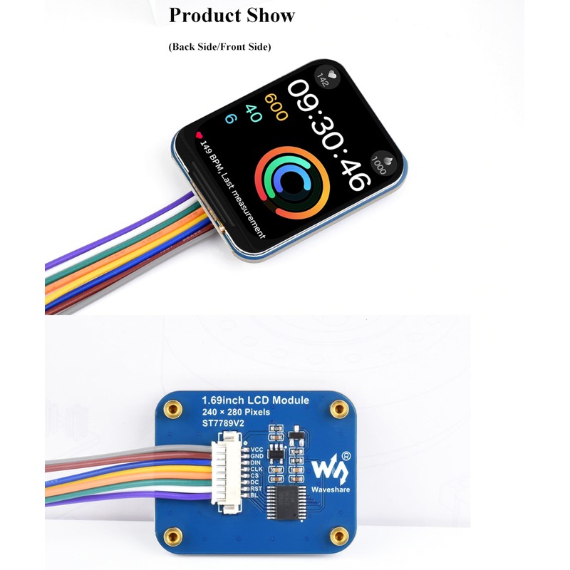 waveshare - Módulo de visualización LCD de 1.7 pulgadas, resolución