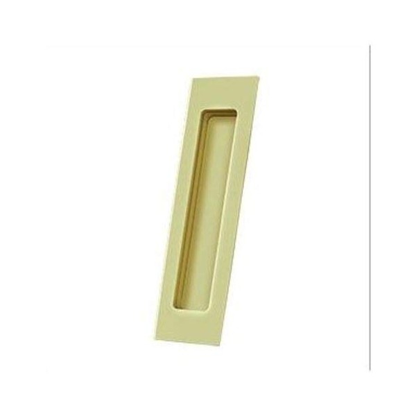 Deltana FP7178U3 7" Height Pocket Door Rectangular Flush Pull Polished Brass