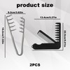 1 Pcs Professional Texture Comb and 1 Pcs Folding Comb,