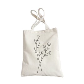 XINGNIAO Canvas Floral Botanical Tote Bag for Women Teacher, Reusable Grocery Bags, Cute Cat Tote Bags Aesthetic for Shopping