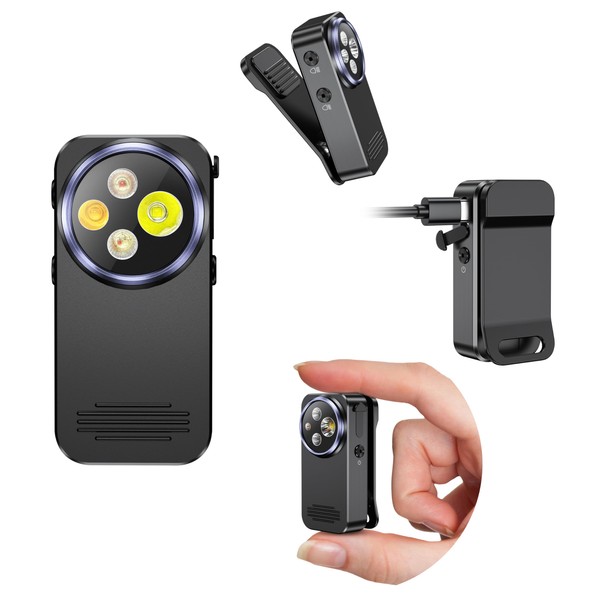 YOZYU Rechargeable EDC Flashlight Clip-on Light,600 Lumens with Four Lighting