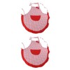 2pcs Retro Kitchen Aprons Dotted Cooking Salon Apron Bowknot Chef