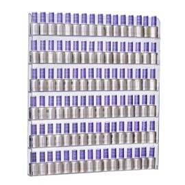 AMT Acrylic Nail Polish Racks for the Wall, Clear Nail Polish Display, Essential Oils Organizer. Holds up to 96 Bottles. Plus a Microfiber Cloth for Cleaning Purposes