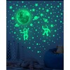 Cartoon Astronaut Planet Luminous Wall Stickers for Kids Room Decoration