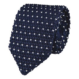 Men's Boy Navy Blue Silk Ties Sweat Heart Pattern Eco-friendly Necktie 58 Inches