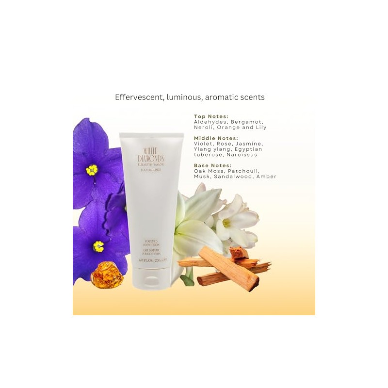 White Diamonds Elizabeth Taylor Perfumed Body Lotion, 6.8-Ounce