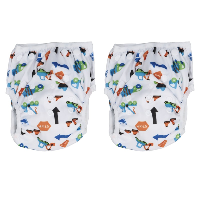 2PCS Baby Swim Diapers Soft Breathable Waterproof Adjustable Leakproof Swim