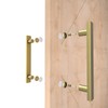 LVYIHAN Titanium Gold Square Barn Door Handles 12"/16"/18"/24"/36"/48"/59'', Pull Push